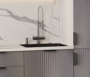 Кухонный гарнитур Регина Белый/Роял Графит 3,2 м