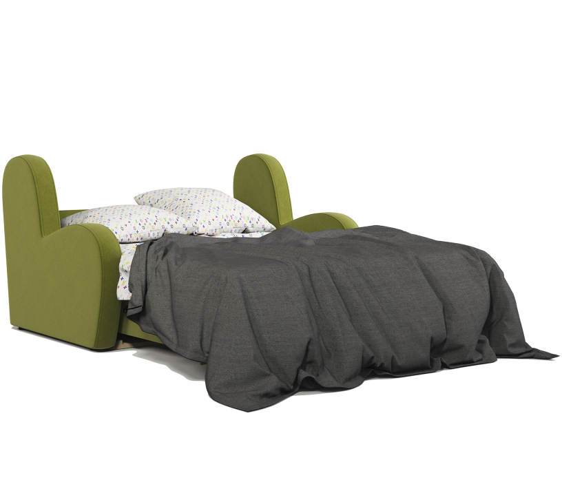 Диваны с ящиком для белья, Диван-кровать Барон 120, велюр