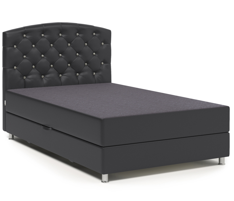 Мягкая кровать, Кровать тахта Премиум Люкс 120 с подъемным механизмом, рогожка / экокожа