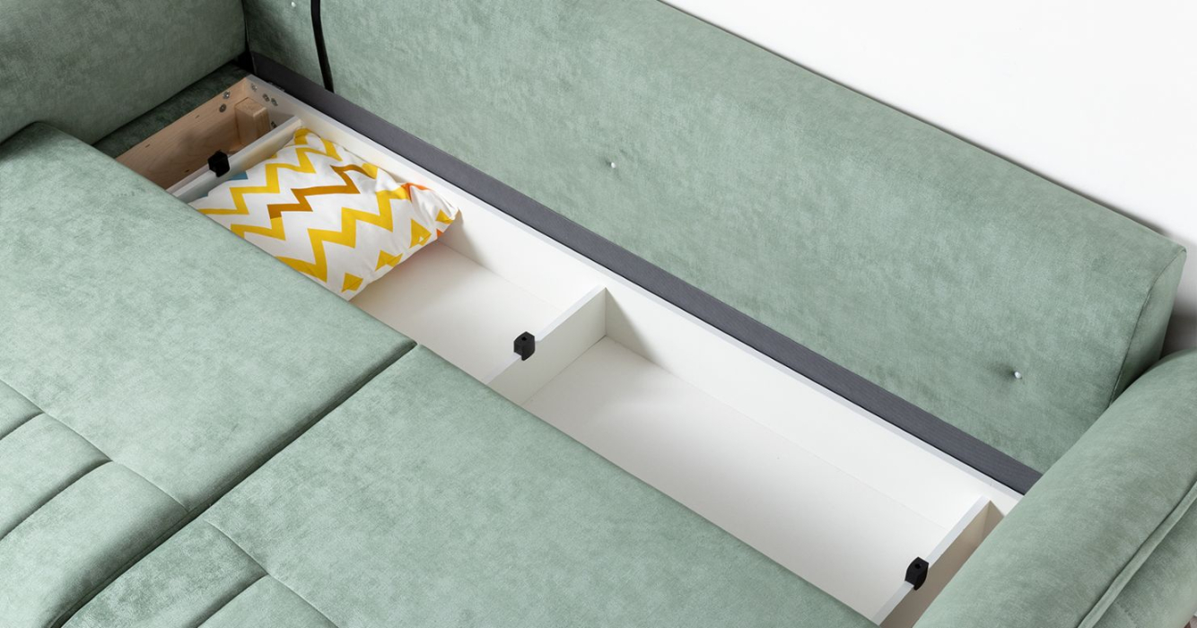 Диваны с ящиком для белья, Диван-кровать Дорис