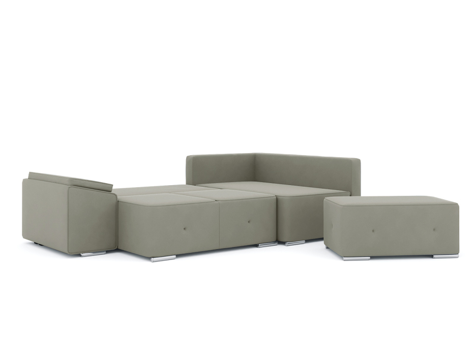 Диваны угловые в гостиную, Диван-кровать угловой Хавьер  ПБ еврокнижка, велюр