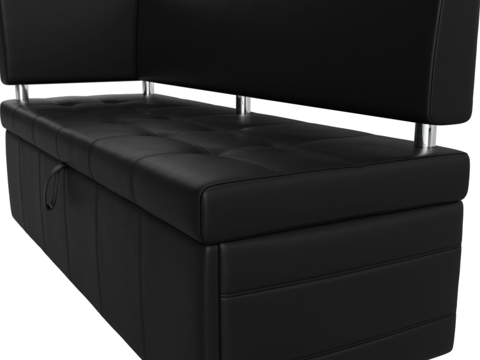 Диваны угловые кухонные, Кухонный прямой диван Стоун с углом левый, экокожа