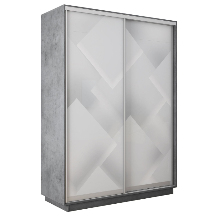 Шкафы-купе 2-х дверные, Шкаф-купе Экспресс 2-х дверный Фотопечать Квадрат Стекла 140х45х240
