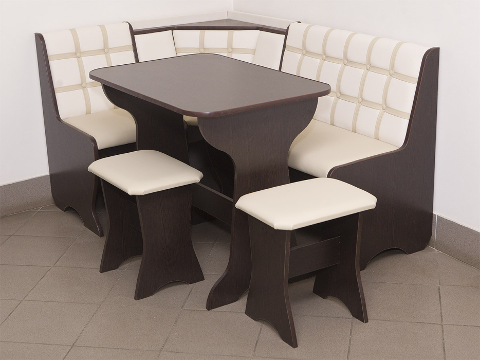 Кухонные уголки, Кухонный уголок Стиль 19Л (со столом СТ4) Дуб венге