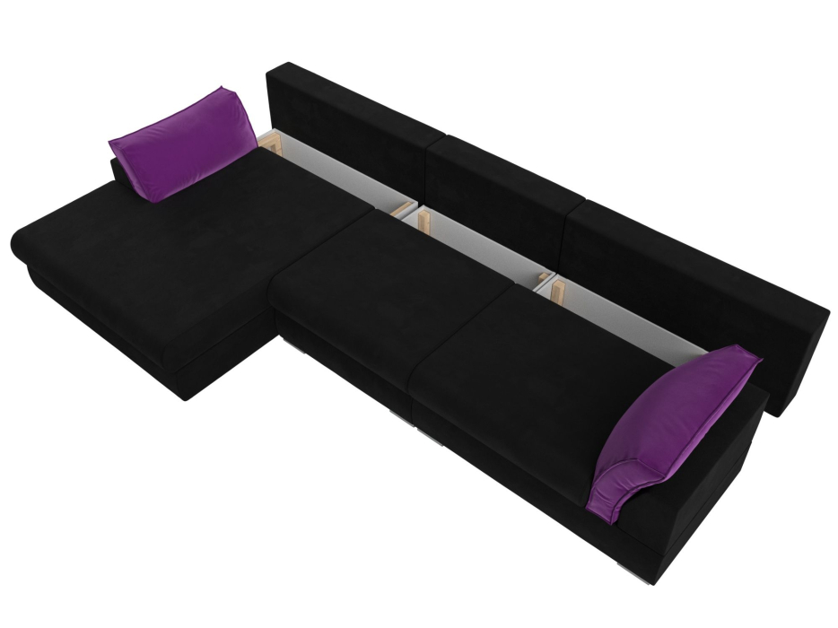 Диваны угловые в гостиную, Угловой диван Пекин Long угол левый, НПБ, микровельвет