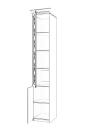 Шкаф однодверный со стеклом Бэлла