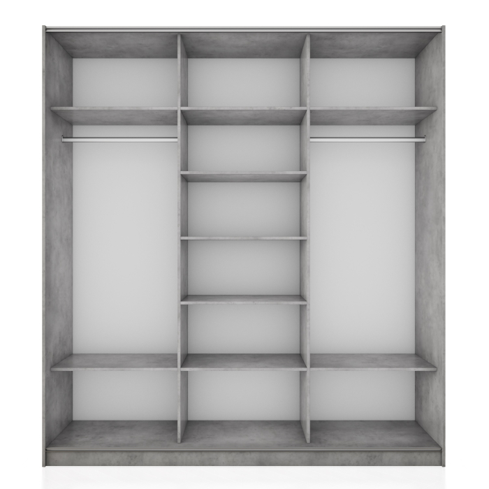 Шкафы-купе 3-х дверные, Шкаф-купе Прайм 3-х дверный Стекла черные/Доводчики 210х57х230