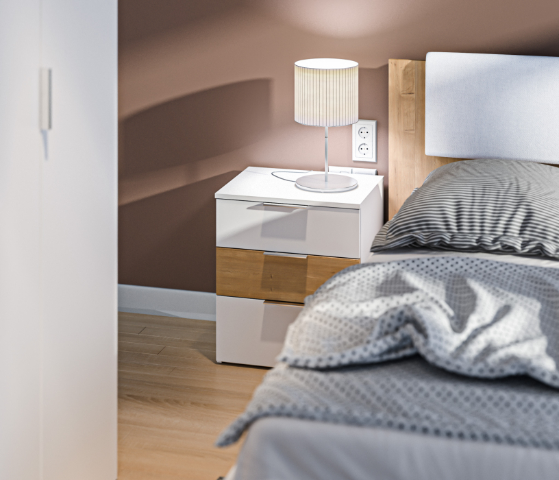 Спальные гарнитуры, Мальта Спальня (шкаф, кровать, 2 тумбы, комод)