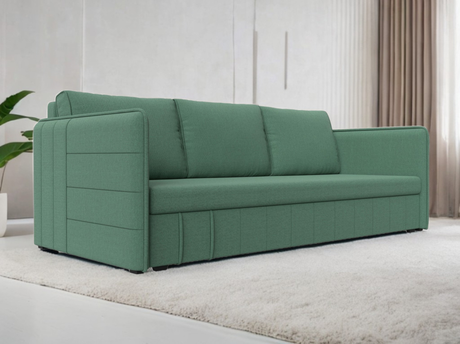 Диваны с ящиком для белья, Прямой диван Слим, рогожка Амур