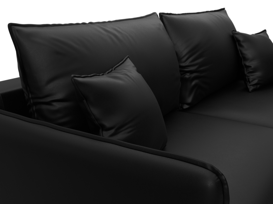 Диваны с ящиком для белья, Диван прямой Лига-064 НПБ, экокожа GRIFON