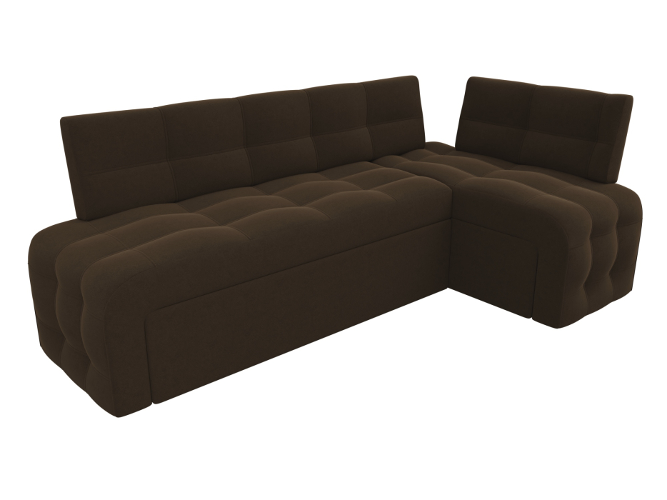 Диваны угловые кухонные, Кухонный угловой диван Люксор правый угол, микровельвет