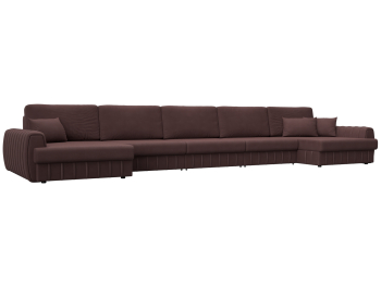 Диван П-образный Лига-057 НПБ МегаЛонг, замша JOLY