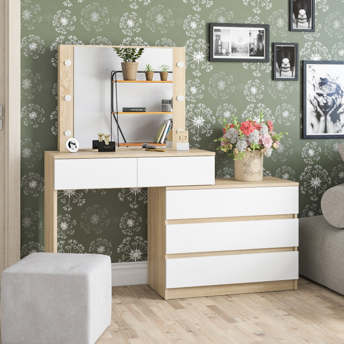 С зеркалом, Туалетный столик с подсветкой 110