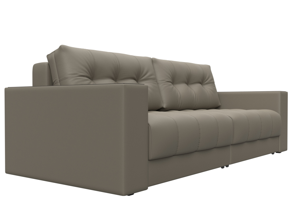 Диваны еврокнижки, Диван прямой с декором Лига-049 НПБ, экокожа GRIFON