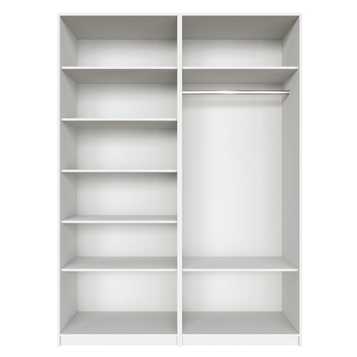 Шкафы распашные, Распашной шкаф Локер 800+800 (Гармошка с системой Push to Move/Правый) с полками слева