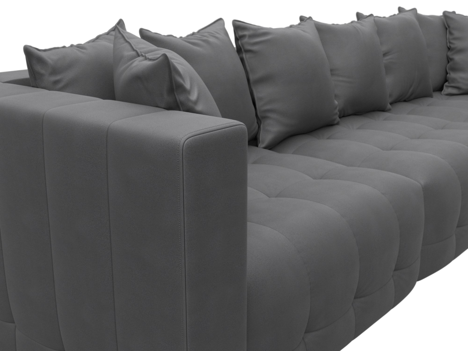 Дизайнерские диваны для гостиной, Диван прямой Лига-052 НПБ Лонг, замша JOLY