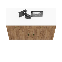 Две тумбы с ящиком и дверкой Лидер-8.