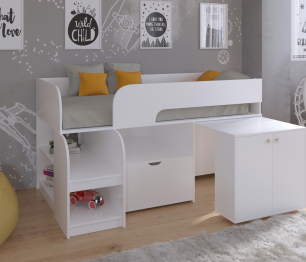 Кровать-чердак Астра 9 V9 Белый