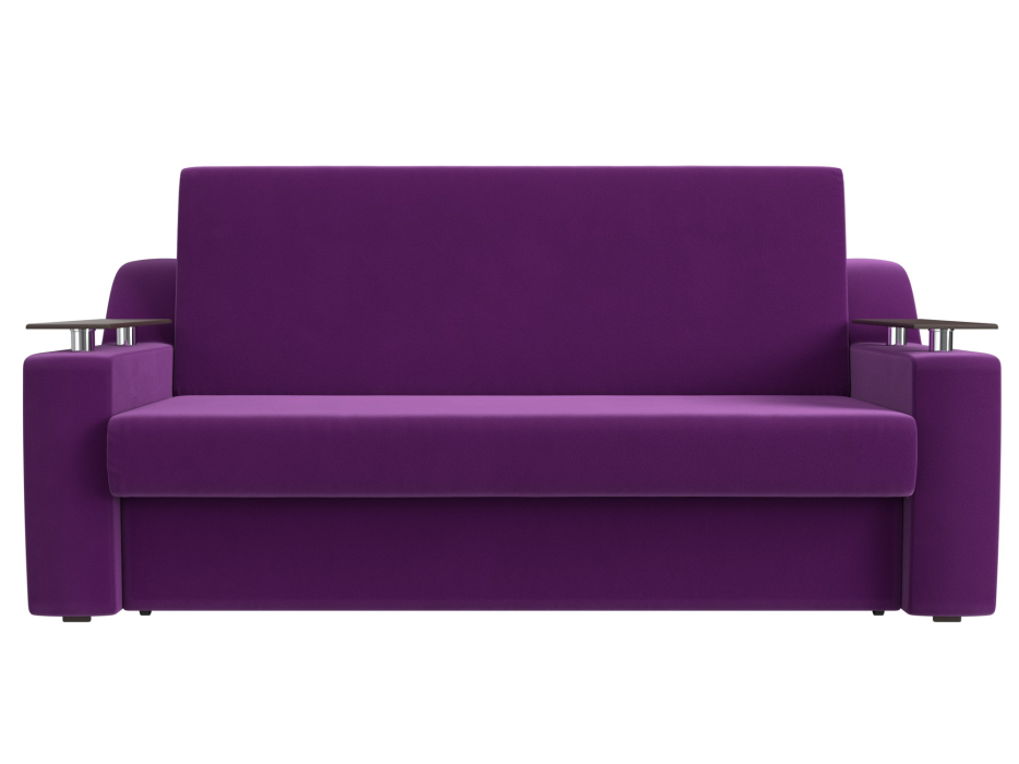 Диваны с ящиком для белья, Прямой диван аккордеон Сенатор 140, микровельвет