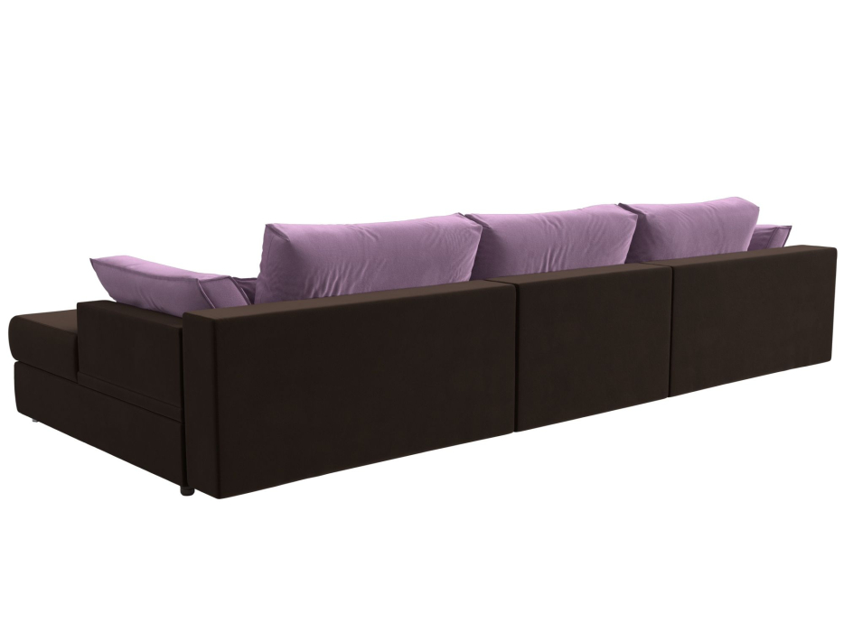 Диваны угловые в гостиную, Угловой диван Пекин Long угол правый, НПБ, микровельвет