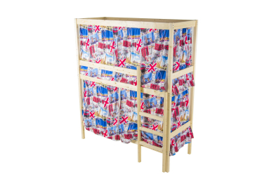 Кровать двухярусная с каркасом для штор 900x2000