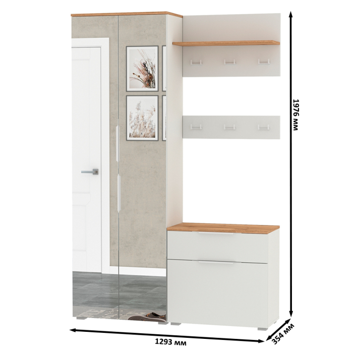 Прихожие, Компактная мебель для прихожей Октава № 12