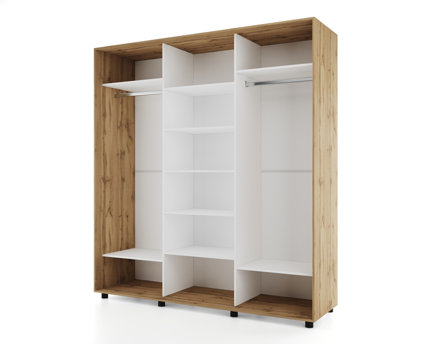 Шкафы-купе 3-х дверные, Шкаф-купе PRIME, 177х60 с зеркалом