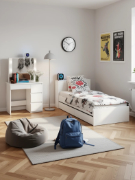 Кровать с ящиками Ксения 900 и столик косметический с подсветкой Сура