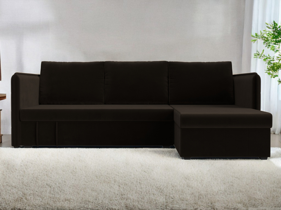 Диваны угловые в гостиную, Диван угловой Слим универсальный угол, микровельвет