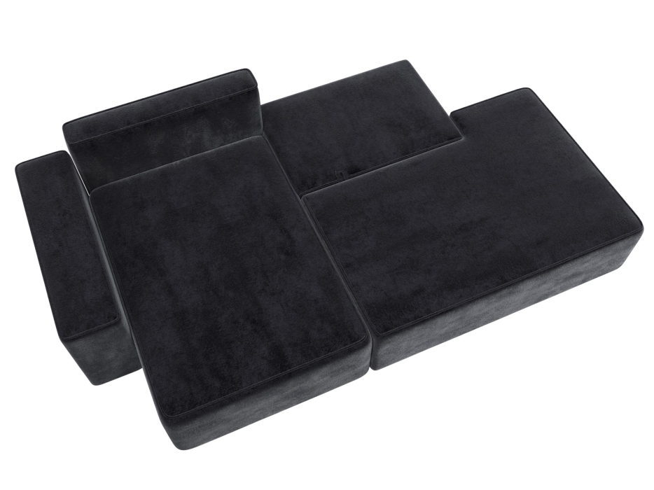 Диваны угловые в гостиную, Диван угловой Лига-079 угол левый, велюр TOWER