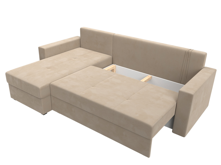 Диваны угловые в гостиную, Диван угловой Верона Лайт левый угол, велюр