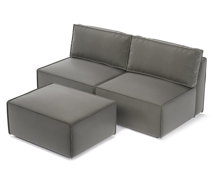 Диваны угловые в гостиную, Диван модульный Гамма 265х95х70 см, правый