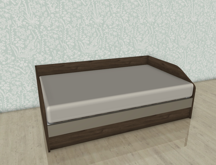 Кровати 120х200, Модульная система Карина Кровать КР-119 Гикори Джексон Темный