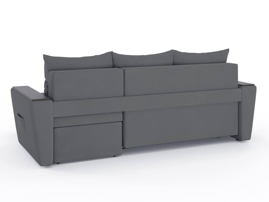 Диваны угловые в гостиную, Диван-кровать угловой Дубай Майами еврокнижка трехсекционная, велюр