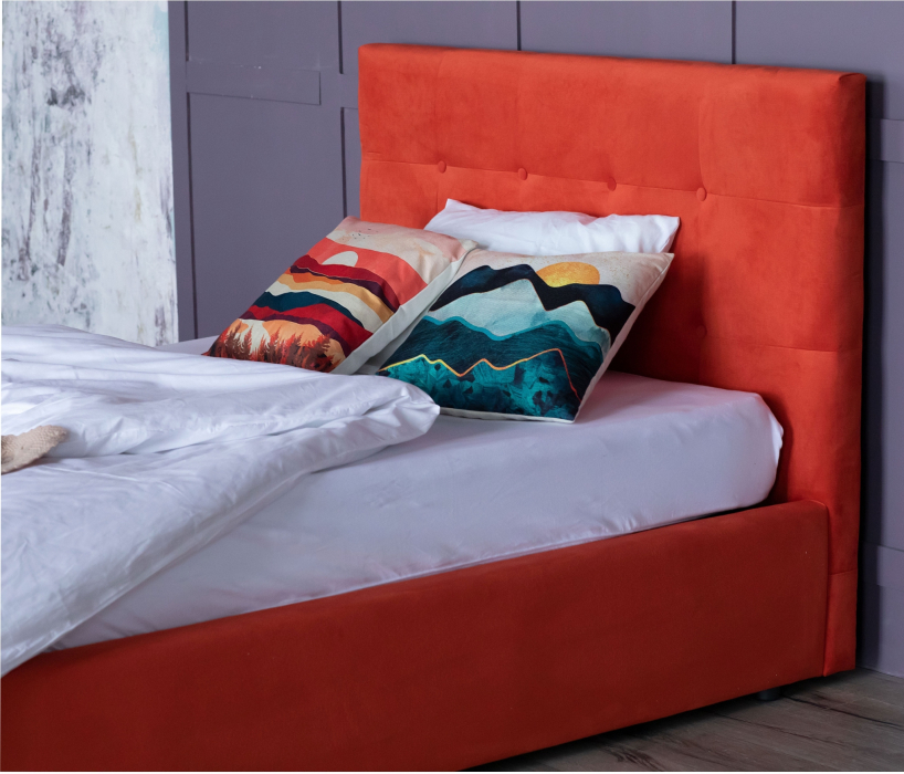 Мягкая кровать, Мягкая кровать Selesta 1200 с подъемным механизмом с матрасом АСТРА