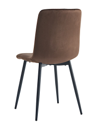 Стул мягкий DC209 велюр каркас металл черный КРУГЛЫЙ