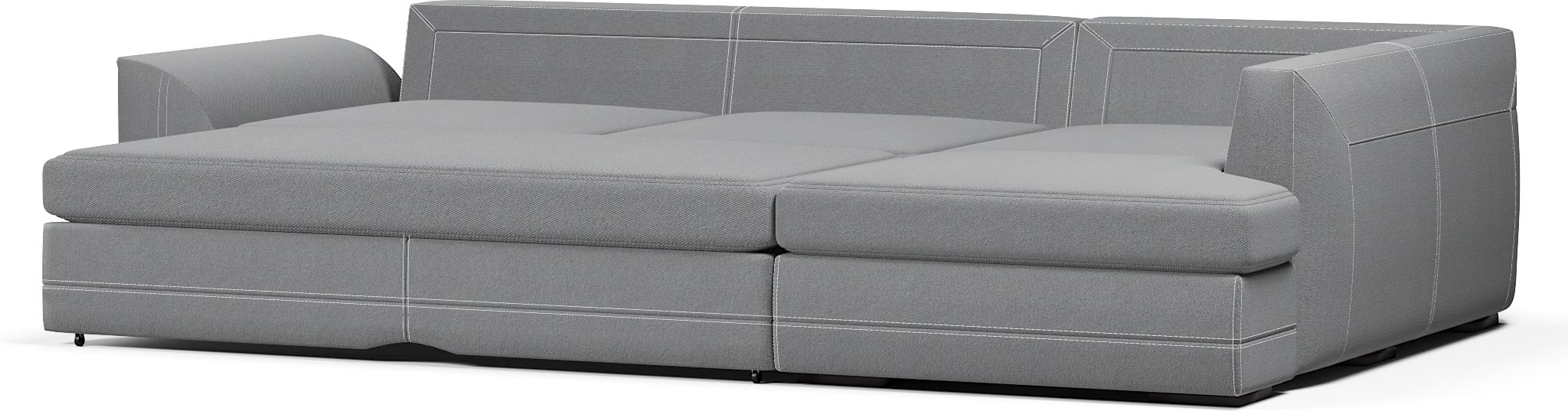 Диваны угловые в гостиную, Диван-кровать угловой Калифорния дельфин,велюр + экокожа