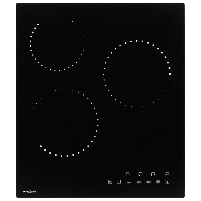 Встраиваемые варочные панели, Электрическая варочная поверхность KRONA CORTO 45 BL  (независимая)