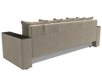 Диван прямой Дубай Лайт полки слева, микровельвет