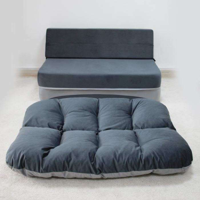 Бескаркасные диваны, Бескаркасный диван-кровать Клиффорд Мини, спальное место 1550*1900 мм велюр