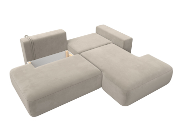 Диван угловой Лига-036 Модерн правый угол, микровельвет