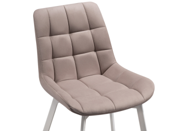 Стул Челси велюр (опры белые)