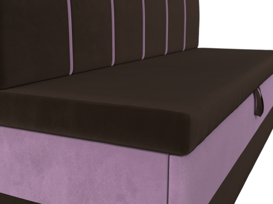 Диваны кровати со спальным местом, Прямой диван Энигма, микровельвет, коричневый