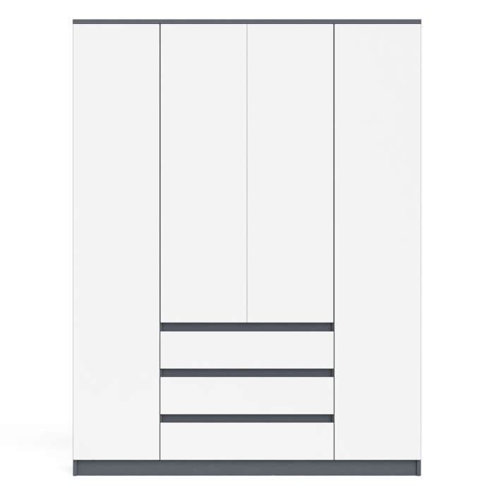 Шкафы распашные, Шкаф-комод с тремя ящиками и четырьмя дверками Мори МШ1600.1