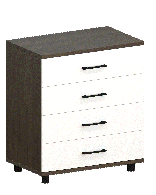 Комоды, Модульная система Грейс Комод КМ-5032  Гикори Джексон Темный