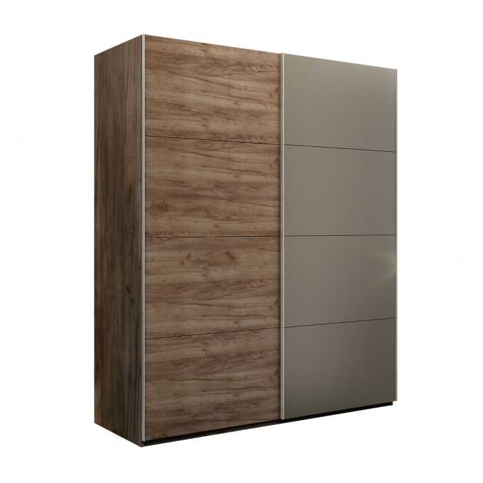 Шкафы-купе 2-х дверные, Шкаф-купе Эста 2-х дверный ДСП/Стекла хаки/Доводчик 180х66х240