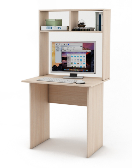 Прямые, Письменный стол Лайт-1 с надстройкой