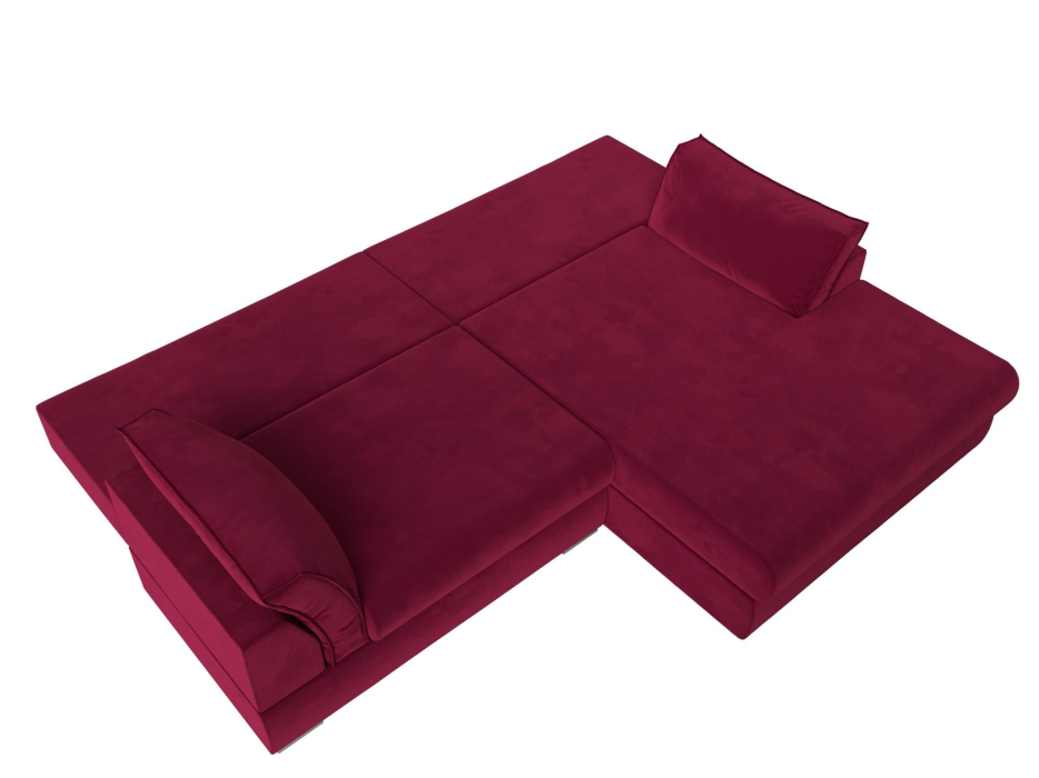 Диваны угловые в гостиную, Угловой диван Пекин угол правый, микровельвет