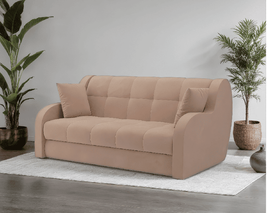 Диваны на металлокаркасе, Диван прямой аккордеон Барон (Велюр)