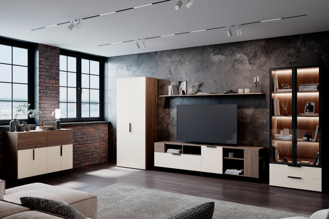 Шкафы распашные, Шкаф 2дв (со стеклом) Харди